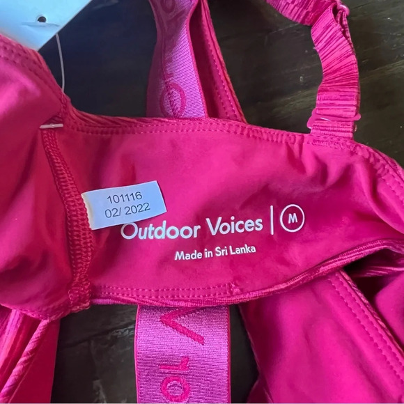 Outdoor Voices Rose Garden Flow Low Coverage Bra - Picture 5 of 6